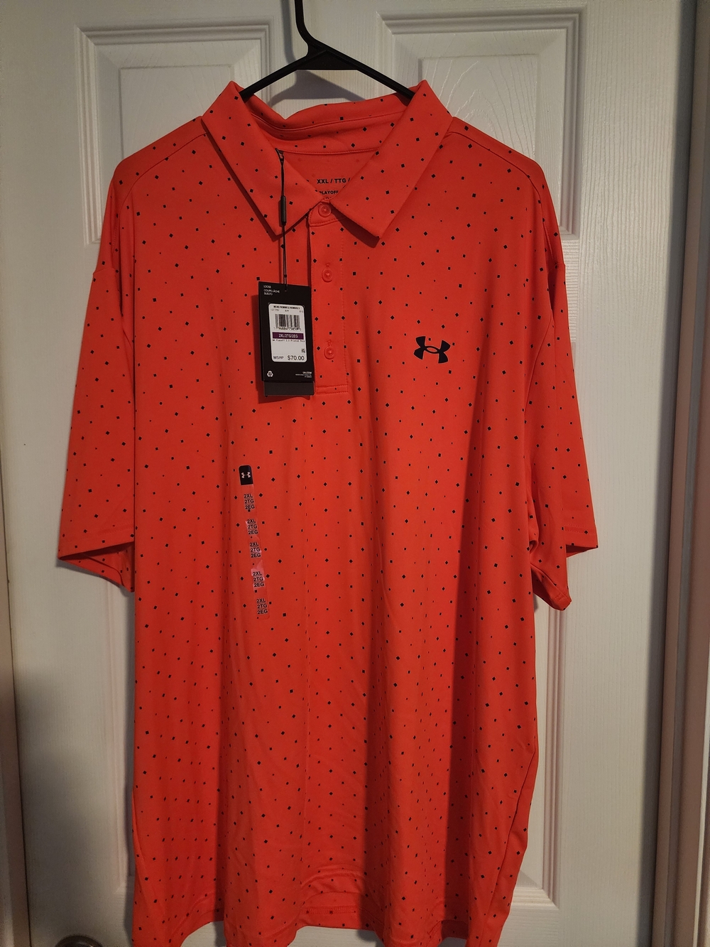 Under Armour Men’s Orange Printed Polo Shirt